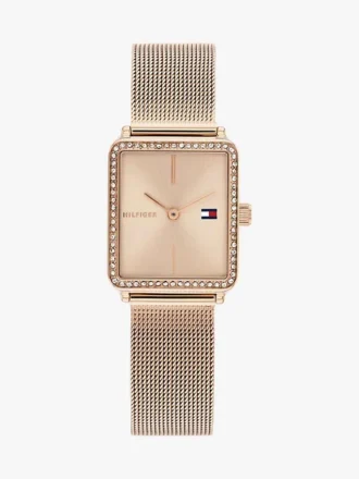 21.3MM Crystal Accent Square Dial Watch