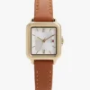 24MM Leather Strap Dress Watch