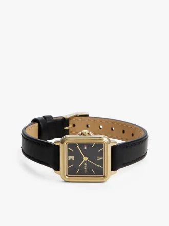 24MM Leather Strap Dress Watch