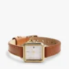 24MM Leather Strap Dress Watch
