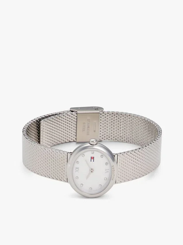 25MM Oval Crystal Accent Mesh Watch 25MM Oval Crystal Accent Mesh Watch