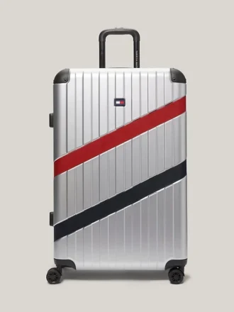 28″ Striped Hardcase Spinner Luggage