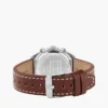 40MM Leather Strap Chronograph Watch