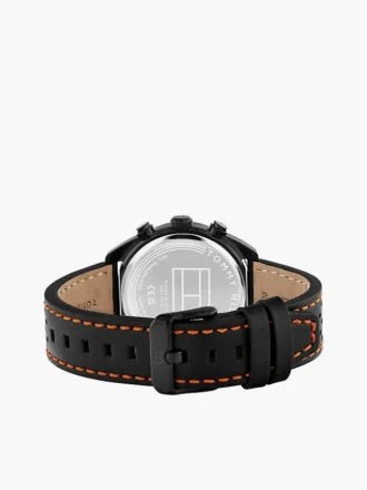 40MM Leather Strap Chronograph Watch