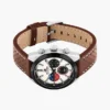 40MM Leather Strap Chronograph Watch