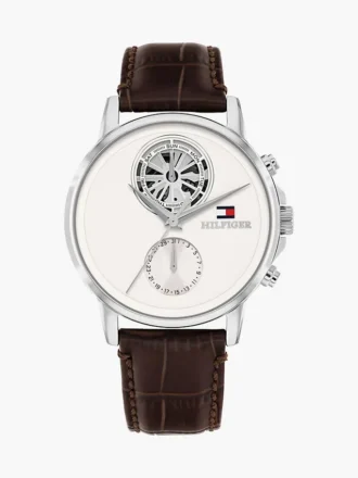 40MM Leather Strap Dress Watch