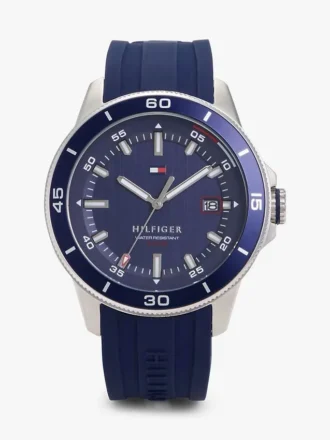 43MM Silicone Strap Chronograph Watch