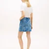 Allover Crest High-Rise Denim Mini Skirt Allover Crest High-Rise Denim Mini Skirt