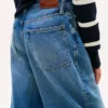 Allover Crest Mid-Rise Barrel Jean Allover Crest Mid-Rise Barrel Jean