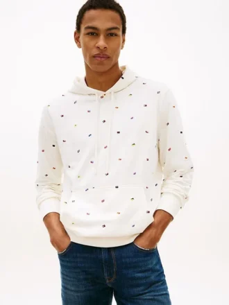 Allover Flag Logo Hoodie