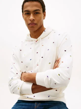 Allover Flag Logo Hoodie