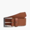 Allover Flag Logo Leather Belt Allover Flag Logo Leather Belt