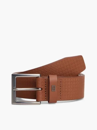 Allover Flag Logo Leather Belt