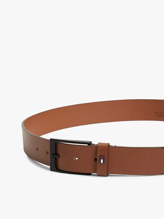 Allover Flag Logo Leather Belt Allover Flag Logo Leather Belt