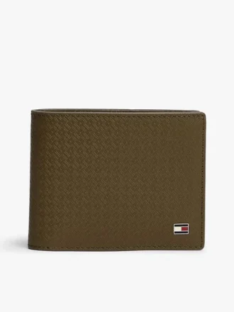 Allover Flag Logo Leather Bifold Wallet
