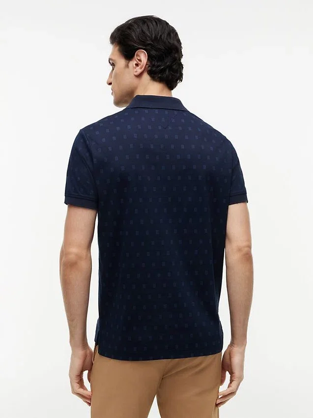 Allover Flag Print Interlock Polo Allover Flag Print Interlock Polo