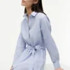 Allover Floral Striped Midi Shirtdress Allover Floral Striped Midi Shirtdress
