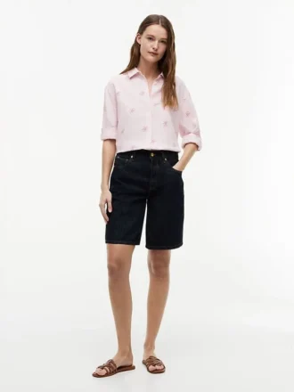 Allover Monogram Linen-Blend Shirt
