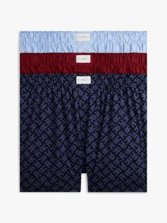 Allover Monogram Woven Boxer 3-Pack