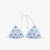Allover Script Monogram Bikini Top