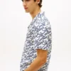 Allover Script Monogram Linen Camp Shirt Allover Script Monogram Linen Camp Shirt