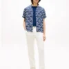 Allover Script Monogram Linen Camp Shirt Allover Script Monogram Linen Camp Shirt