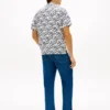 Allover Script Monogram Linen Camp Shirt Allover Script Monogram Linen Camp Shirt