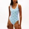 Allover Script Monogram Scoop Swimsuit