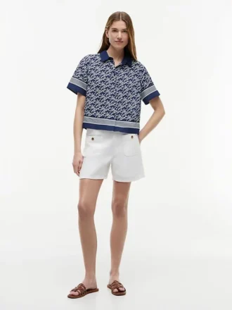 Allover Script Monogram Voile Shirt