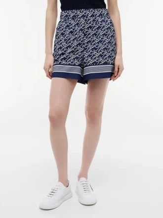 Allover Script Monogram Voile Short