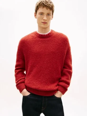 Alpaca Wool-Blend Crewneck Sweater