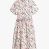 Animal Print Linen Midi Shirtdress Animal Print Linen Midi Shirtdress
