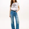 Arch Logo Striped Dolman Sleeve T-Shirt