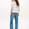 Arch Logo Striped Dolman Sleeve T-Shirt