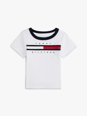 Babies’ Flag Stripe Logo Ringer T-Shirt