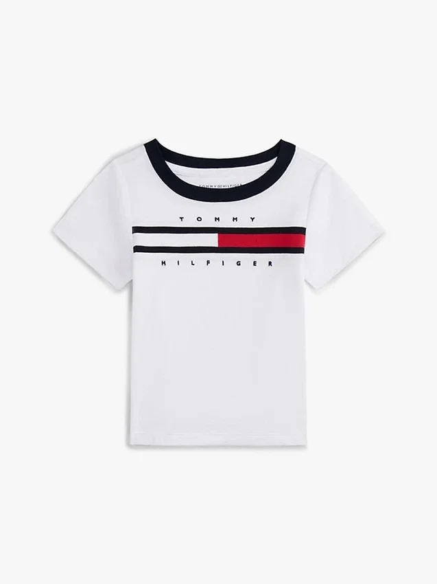 Babies’ Flag Stripe Logo Ringer T-Shirt Babies’ Flag Stripe Logo Ringer T-Shirt