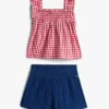 Babies’ Gingham Top & Short Set