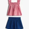 Babies’ Gingham Top & Short Set