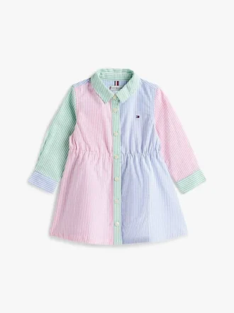 Babies’ Mixed Stripe Stretch Shirtdress