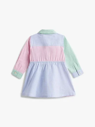 Babies’ Mixed Stripe Stretch Shirtdress