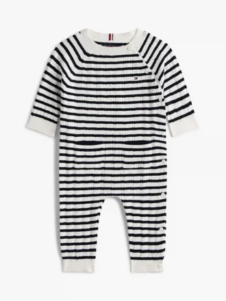 Babies’ Stripe Cable Knit Coverall