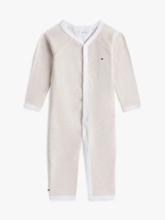 Babies’ Stripe Ribbed Footie Coverall