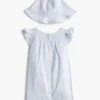 Babies’ Striped Dress and Hat Gift Set Babies’ Striped Dress and Hat Gift Set