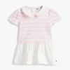 Babies’ Striped Mixed-Media Dress