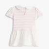 Babies’ Striped Mixed-Media Dress
