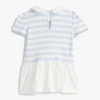 Babies’ Striped Mixed-Media Dress