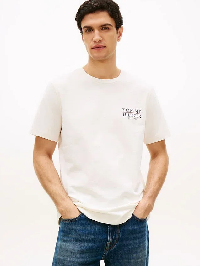 Back Logo Graphic Slub Cotton T-Shirt Back Logo Graphic Slub Cotton T-Shirt