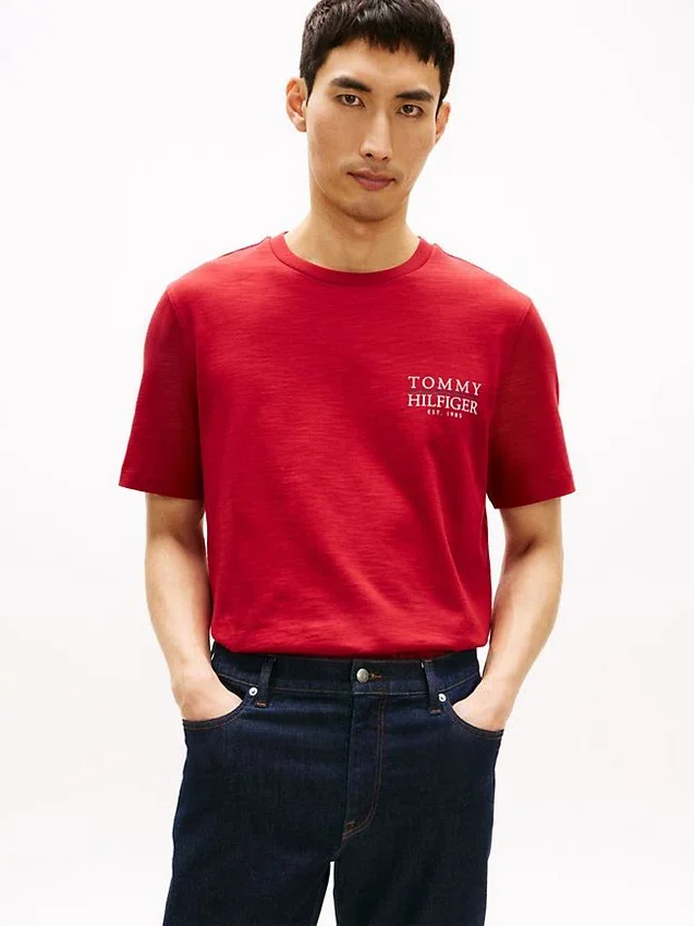 Back Logo Graphic Slub Cotton T-Shirt Back Logo Graphic Slub Cotton T-Shirt