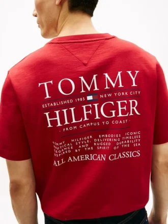 Back Logo Graphic Slub Cotton T-Shirt