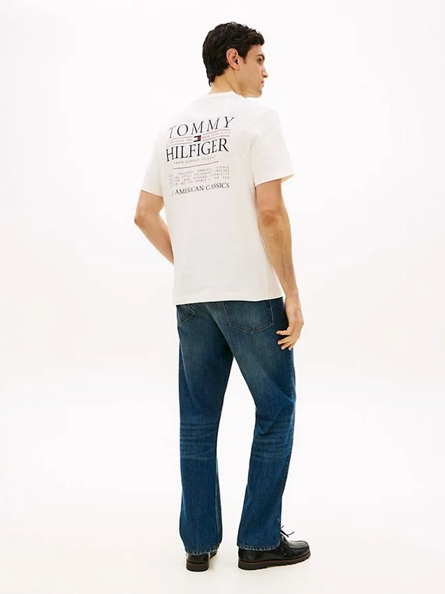 Back Logo Graphic Slub Cotton T-Shirt Back Logo Graphic Slub Cotton T-Shirt